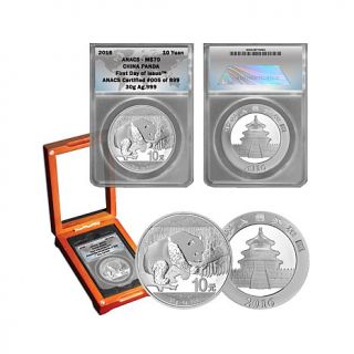 2016 ANACS MS70 First Day of Issue Limited Edition of 899 Chinese Silver Panda    8008740