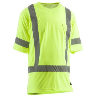 BERNE APPAREL X Large Hi Vis Yellow High Visibility (Ansi Compliant) Enhanced Visibility (Reflective) T Shirt