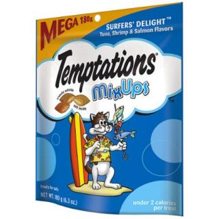 TEMPTATIONS MixUps Treats for Cats SURFER'S DELIGHT Flavor 6.3 Ounces