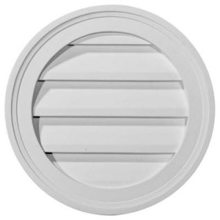 Ekena Millwork 2 in. x 12 in. x 12 in. Decorative Round Gable Louver Vent GVRO12D