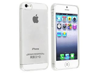 Insten Ultra Thin Clear Crystal Snap On Hard Case + LCD Film + Stylus Compatible with Apple iPhone 5