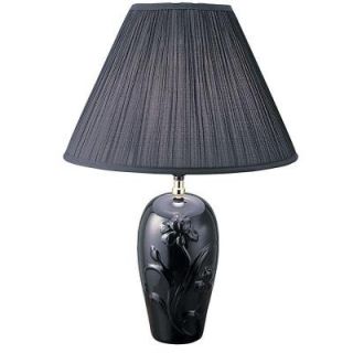 ORE International 26 in. Ceramic Black Table Lamp 6119BK