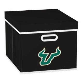 MyOwnersBox College STACKITS University of South Florida 12 in. x 10 in. x 15 in. Stackable Black Fabric Storage Cube 12099 003CUSF