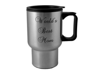 14oz Worlds Best Mom stainless steel mug W/Handle