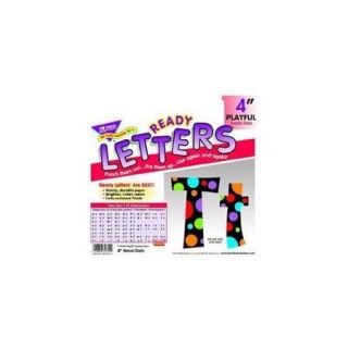Trend Ready Letters With Neon Dots   83 Lowercase Letters, 20 Numbers, 36 Punctuation Marks, 59 Uppercase Letters, 18 Spanish Accent Mark   4"   Assorted (TEP79754)