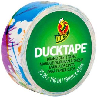 Mini Duck Tape .75" Wide 15 Foot Roll Paint Splatter