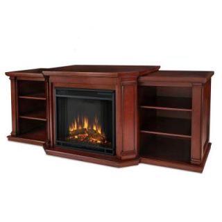 Real Flame Valmont 76 in. Media Console Electric Fireplace in Dark Mahogany 7930E DM
