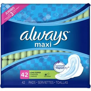 Always Maxi Super Pads with Flexi Wings, (Choose your Count)
