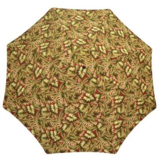 Plantation Patterns 11 ft. Patio Umbrella in Chili Leaves DISCONTINUED 9111 01256000