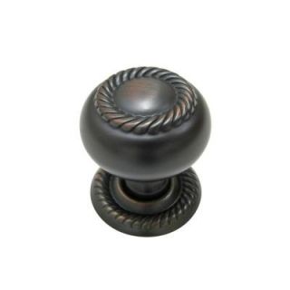 Richelieu Hardware 1 1/4 in. Traditional Brushed Oil Rubbed Bronze Rope Knob BP86060BORB