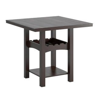 CorLiving Bistro 36 Counter Height Dark Cocoa Dining Table with Wine
