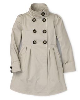 AQUA Girls' Cotton Trench Coat   Sizes S XL
