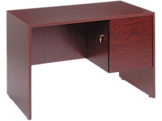 Genoa Series Single Right Pedestal Desk, 45w x 24d x 29h, Mahogany