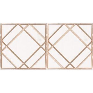 Shanko 2 ft. x 4 ft. Nail up/Direct Application Tin Ceiling Tile in Satin Copper (24 sq. ft. / case) CO517 4 c