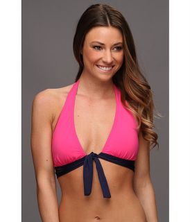 tommy bahama deck piping halter bikini top with shirred band and tie