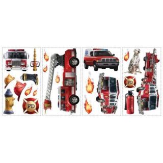 10 in. x 18 in. Fire Brigade 22 Piece Peel and Stick Wall Decals RMK1125SCS