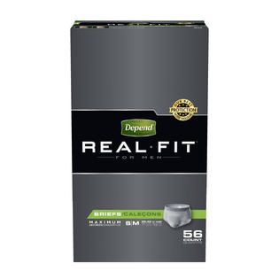 Depend  Real Fit for Men Briefs, S/M 56ct