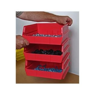 LocBin  10 7/8 In. L x 11 In. W x 5 In. H Red Stacking, Hanging