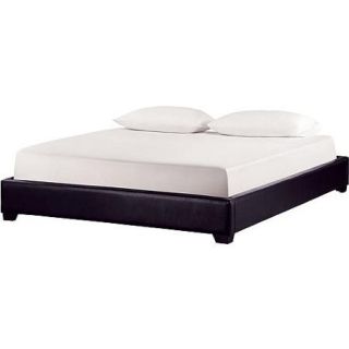 Metro California King Bed, Black Faux Leather