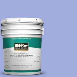 BEHR Premium Plus 5 gal. #P540 4 Lavender Sky Semi Gloss Enamel Interior Paint 305005