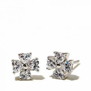 1.6ct Absolute™ Floral Design Heart Stud Earrings   7770798