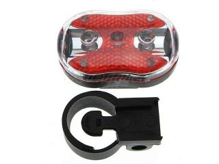 Cycling Bike Bicycle 3 LED Safety Caution Rear Tail Flashing Laser Light /w Clip