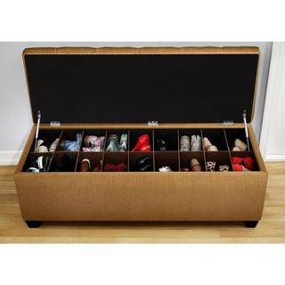 The Sole Candice Fawn Secret Shoe Storage Bench   Shopping