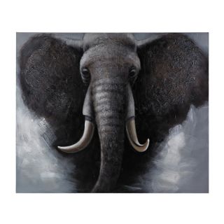 African Elephant Oversized Oil Painting Print on Canvas