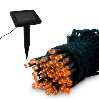 100 LED Solar Powered Light String   Orange