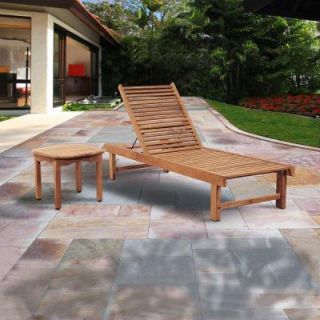 ia Radcliffe 2 Piece Teak Patio Lounger Set SC NIASLOUNGER_INTAN