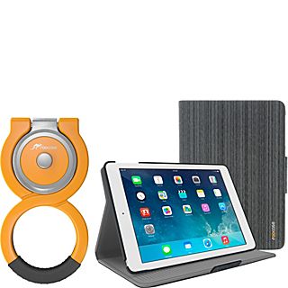 rooCASE Orb 360 Folio Shell Case + Orb Loop Stand Bundle for iPad Air 2/1