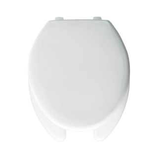 Church Commercial White Plastic Elongated Toilet Seat