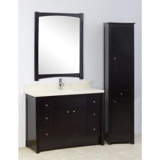 American Imaginations 48'' Single Transitional Birchwood Veneer Bathroom Vanity Set