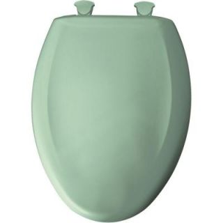 BEMIS Slow Close STA TITE Elongated Closed Front Toilet Seat in Sea Green 1200SLOWT 035