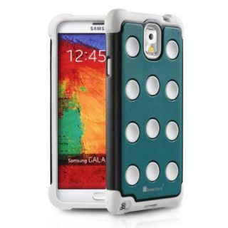 GreatShield Polka Dot PC + Silicone Hybrid Case Cover for Samsung Galaxy Note 3 / Note III   Forest Green/Black/White