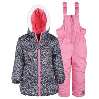 Pink Platinum Baby Girls Down Alternative Snowboard Puffer Coat and