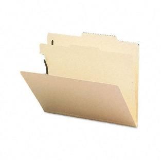 Smead 4 Section 2/5 Right Tab Folders, Letter, Manila