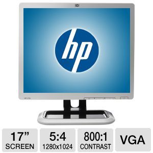 HP L1710 17 Class LCD Monitor   1280 x 1024, 54, 8001 Native, 60Hz, 5ms, VGA, Energy Star (Off Lease)
