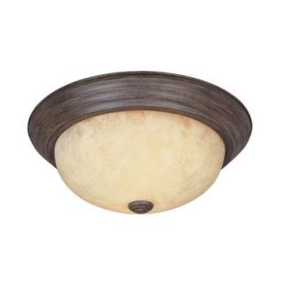 Designers Fountain Reedley Collection 2 Light Warm Mahogany Ceiling Flushmount 1257S WM AM