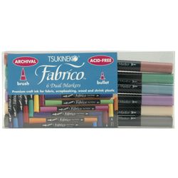 Fabrico Dual tip Multi purpose Marker Set (Pack of 6)  