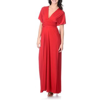 Von Vonni Womens Solid Red Convertible Gown (One size)  