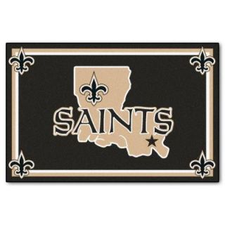 FANMATS New Orleans Saints 5 ft. x 8 ft. Area Rug 6591