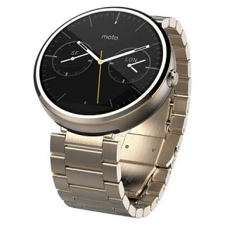 Motorola Moto 360, Gold Metal, 23MM, Smart Watch   Champagne