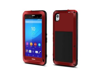 Sony Xperia Z4 Case Tank Aluminum Hard Metal Corning Gorilla Glass Shockproof Dustproof Snowproof Water Resistant Protective Cover Case