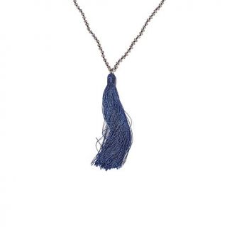 Zacasha Crystal Beaded Tassel Drop 42" Necklace   7924652