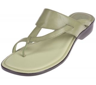 Clarks Leather Toe Ring Thong Sandals —