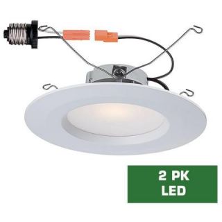EnviroLite Standard Retrofit 5 in./6 in. White Recessed LED Trim Day Ceiling Light with 93 CRI (2 Pack) EVL6730MWH50 2
