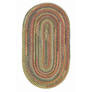 Capel  American Song Oval Braided Rug 3x5 150 Gold