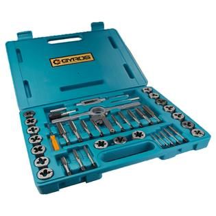 Gyros 93 16140 40 Pc High Speed Steel Tap and Die set   Tools   Hand