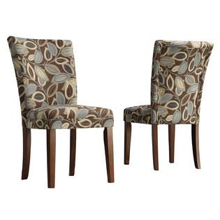 Oxford Creek  Leaves Print Dining Chairs (Set of 2)